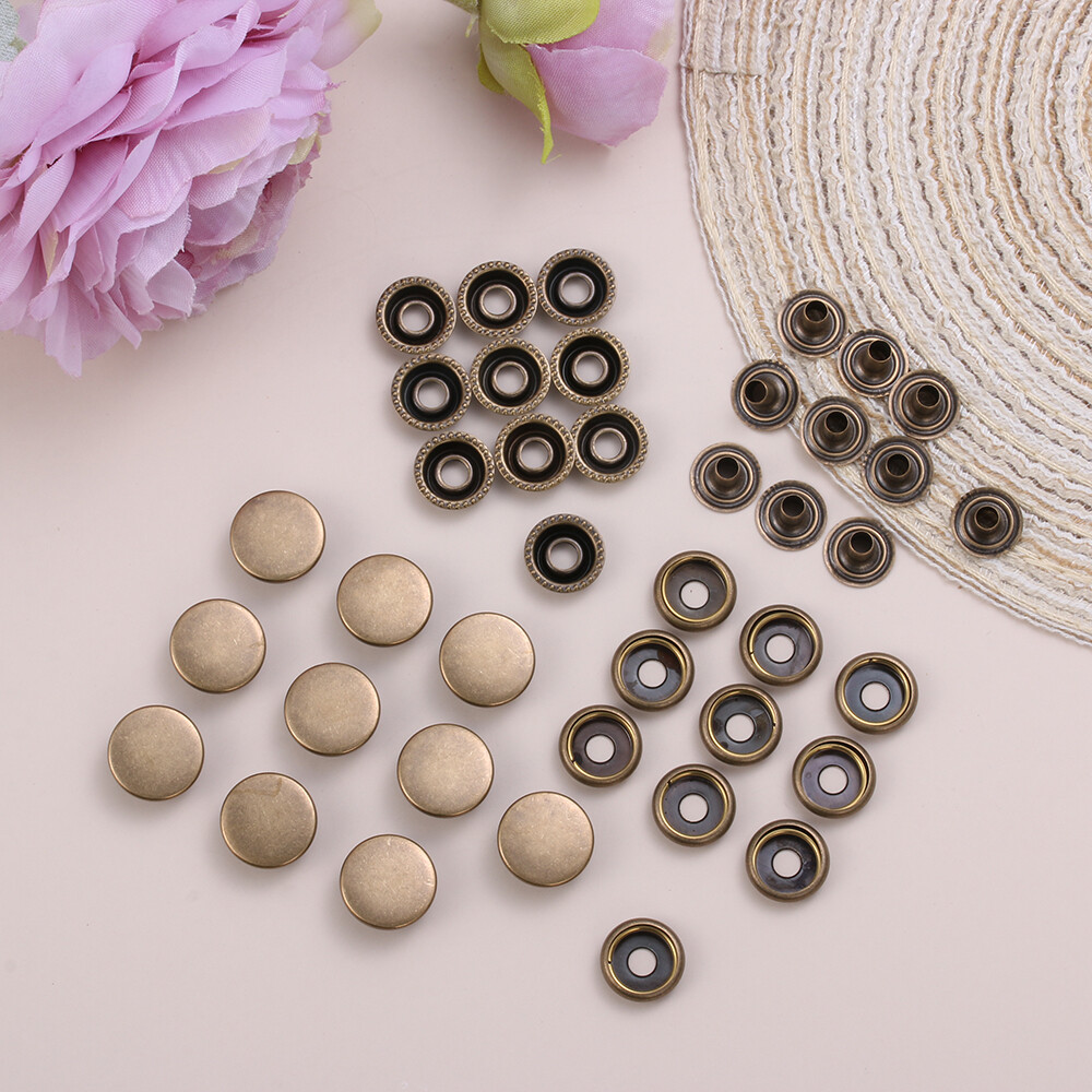 10set(40pcs) Clothes Shirts Sewing Accessories Scrapbooking Stud Snap Buttons Press Button Fasteners Round