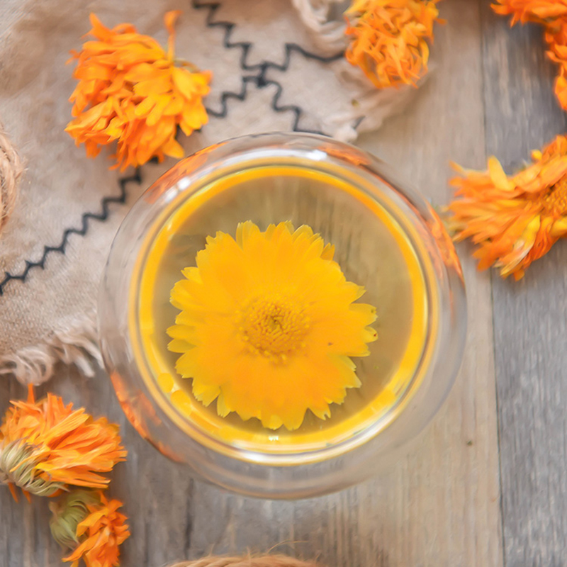 (Trà Trung Quốc) Hoa Cúc Calendula Trà Thảo Mộc Cao Cấp Hoa Khô 500G