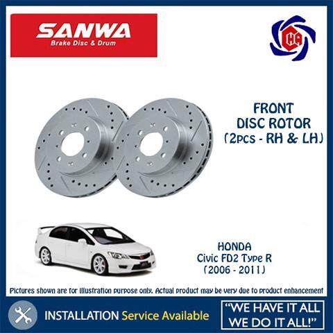 Front Disc Brake Rotors Drums Left /& Right Pair For 2006-2011 Kia Rio5 x2