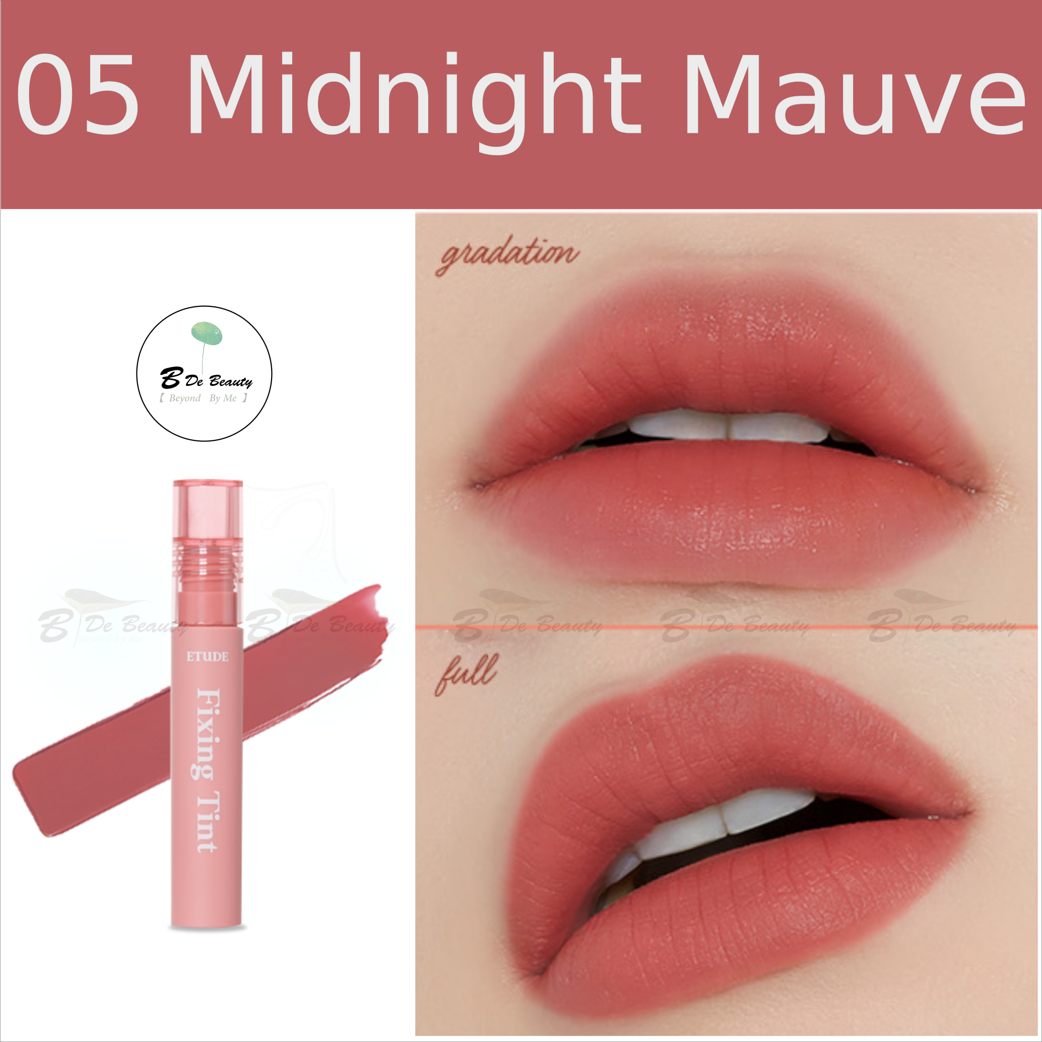 Import From Korea 】Etude House Fixing Tint 4g NO1#Analog Rose No2