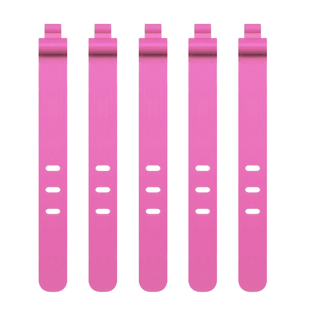 5Pcs Silicone 3 Hole Cable Cords Organizer Adjustable Cable Strap Portable USB Charging Cable Earphone Line Management Winder Ties