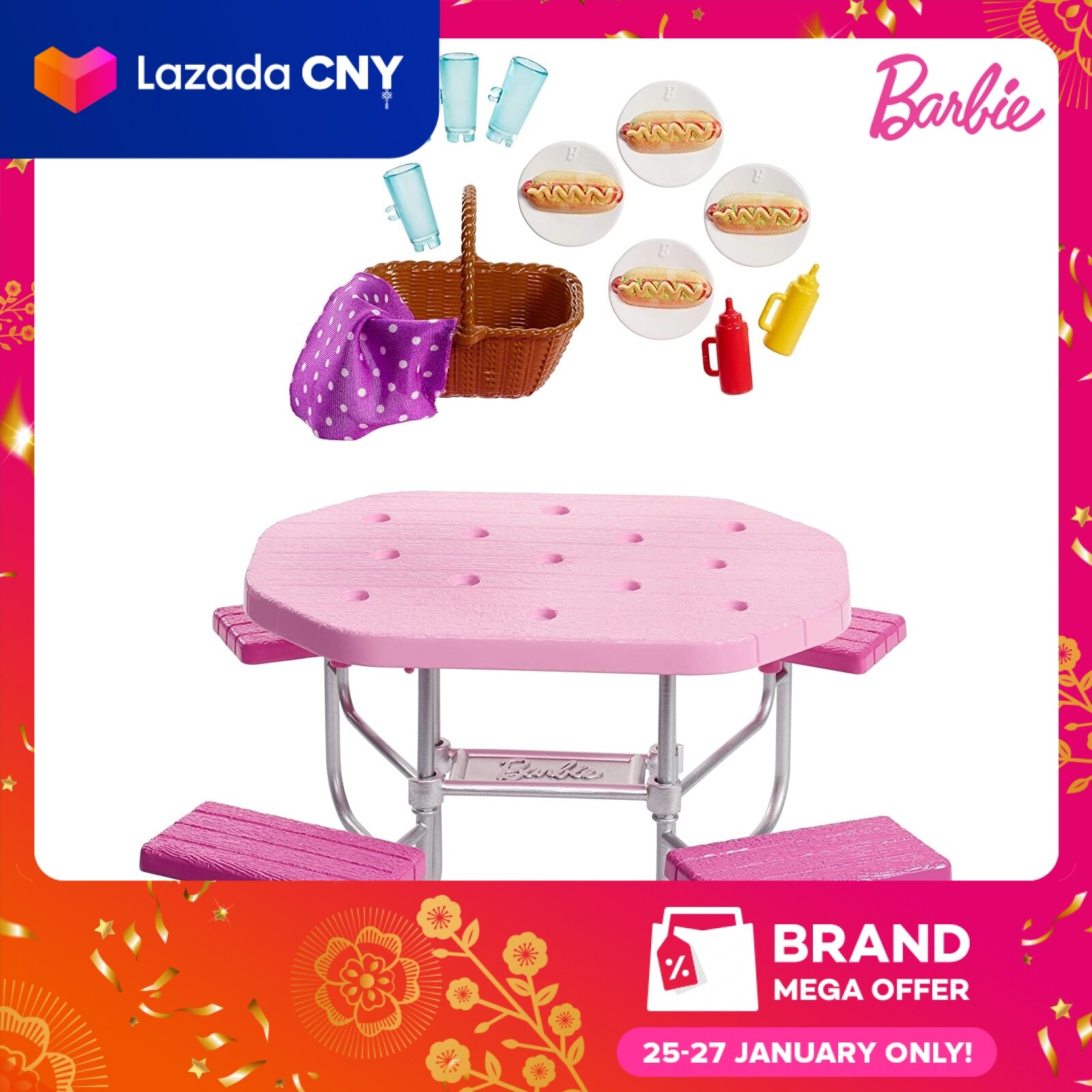 barbie picnic table set