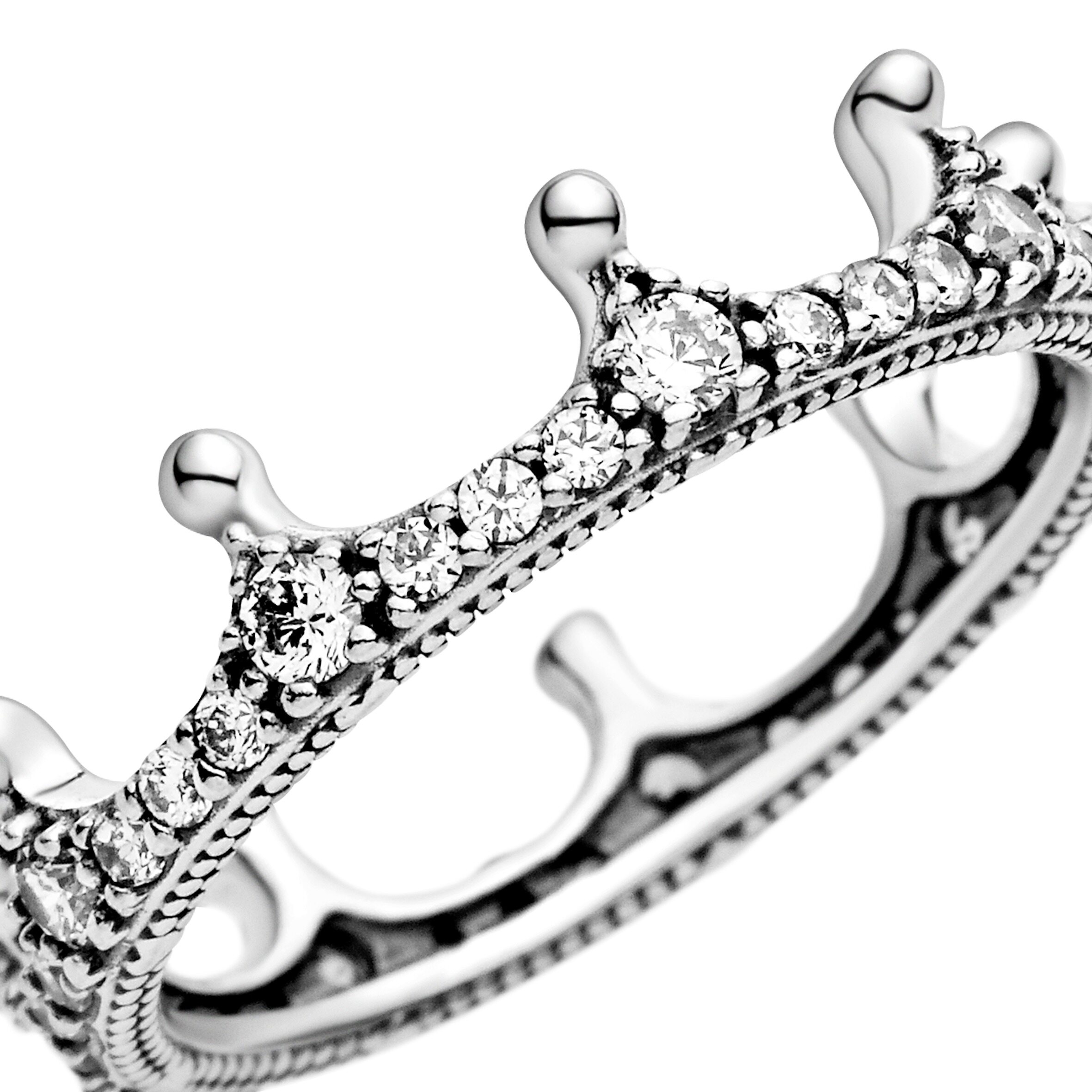 2021 Original Pandoras Clear Sparkling Crown Ring
