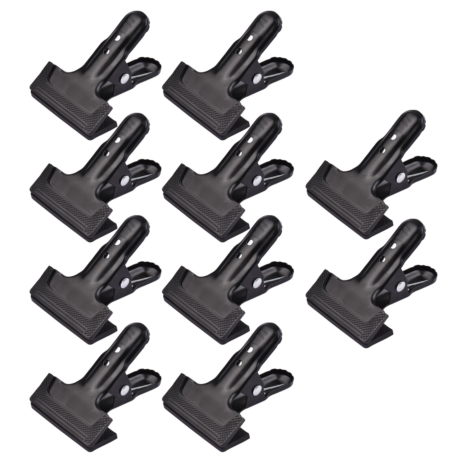 Heavy Duty Spring Metal Clip Photography Backdrop Clamps Background Support Holder with Rubber Protective Pad Photo Studio Photography Accessory, Pack of 10pcs