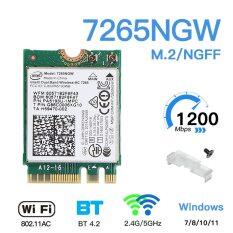 Không dây băng tần kép 1200m 7265ngw cho Intel 7265 Wi-Fi 802.11ac 2×2 cho Bluetooth 4.0 NGFF M.2 thẻ WLAN Bộ chuyển đổi mạng