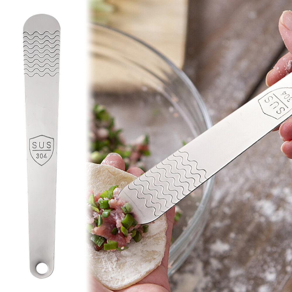 304 Stainless Steel Dumpling Stuffing Spoon Wonton Filling Mixing Tool Filling Flat Scoop for Butter the Bread Kitchen Dumplings Making Tool