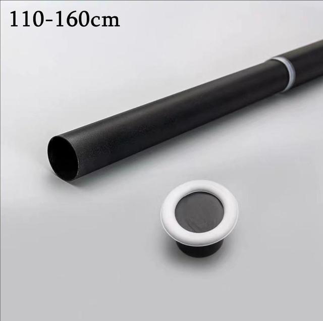 No Punch Telescopic Curtain Rod Bedroom Bathroom Home Curtain Pole Clothes Pole Thick Adjustable Shrink Hanging Rod Support Pole