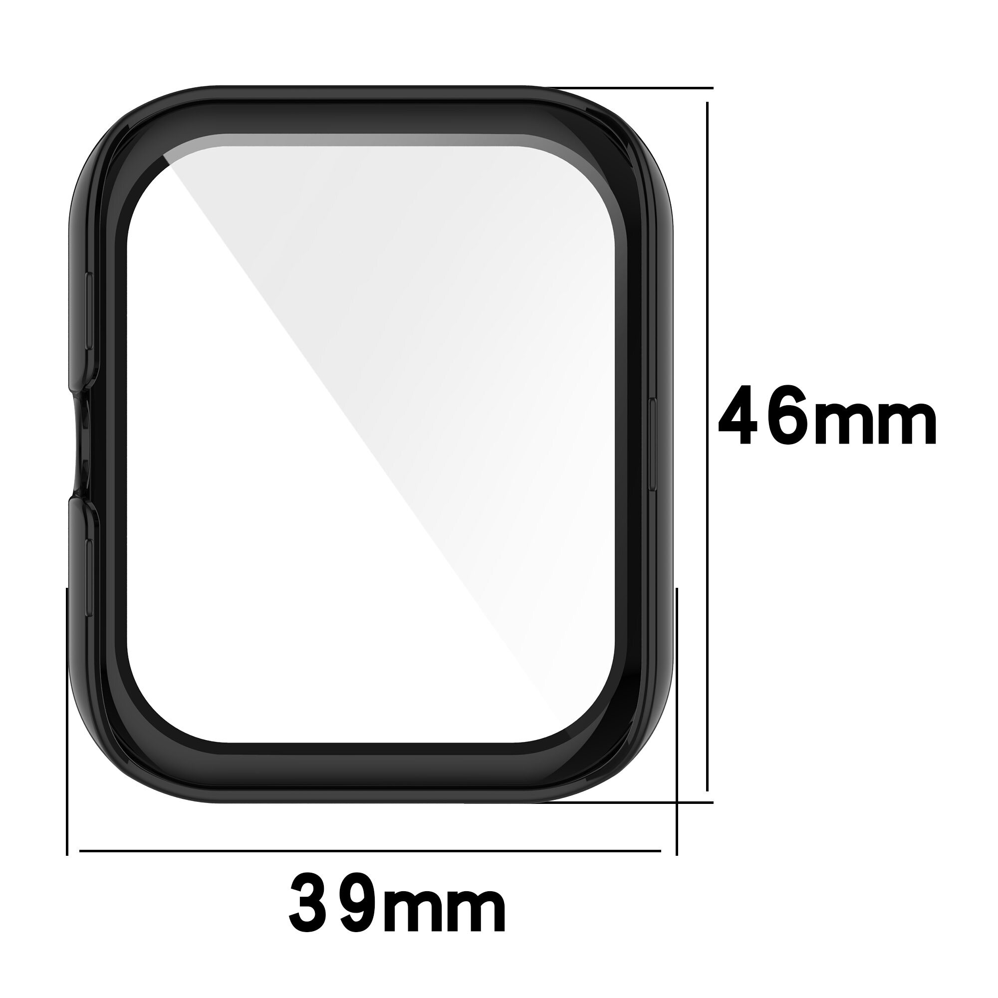 Hard PC Case Tempered Glass Screen Protector Protective Cover for Huami Amazfit Bip 3/Bip 3 pro
