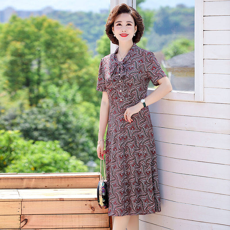 2022 Middle-Aged And Elderly Women Summer New Mom Summer Clothes ...