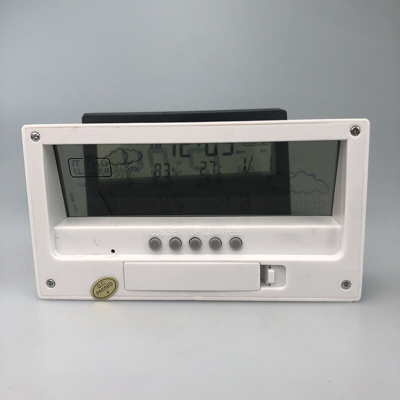 Resim LCD clock electronic desk clock temperature and humidity meter alarm clock creative electronic digital display multi-function blue light