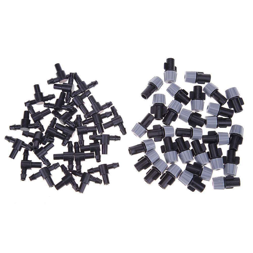 [Chinatera] 30pcs Mist Spray Sprinklers+30pcs Tees Connector Nozzles Garden Cooling Watering Irrigation