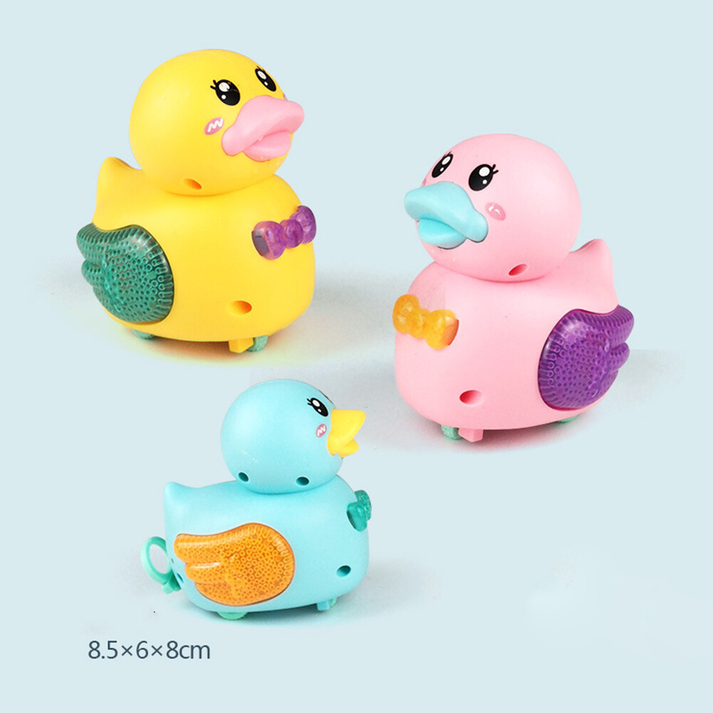 microgood Cute Chick Clockwork Animal Pull Strings LED Lighting Model Kids Development Toy