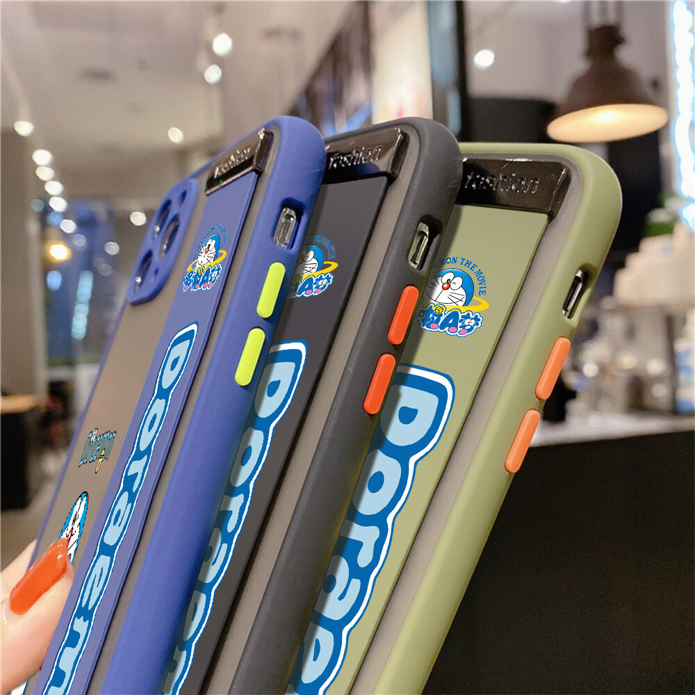 (With Wristband) Hontinga Casing Case For Xiaomi Redmi Note5 Note 5 Pro Case Shockproof Cartoon Doraemon Phone Case Soft Edge Full Lens Protection Camera Protector Back Cover Casing Hard Case For Boys For Grils