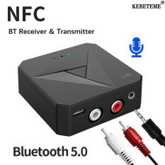 KEBETEME Bộ thu âm thanh Bluetooth 5.0 BT200, giắc cắm AUX RCA Hifi NFC 3.5Mm, Bộ chuyển đổi không dây tự động dành cho xe hơi, phạm vi kết nối bluetooth 15 mét