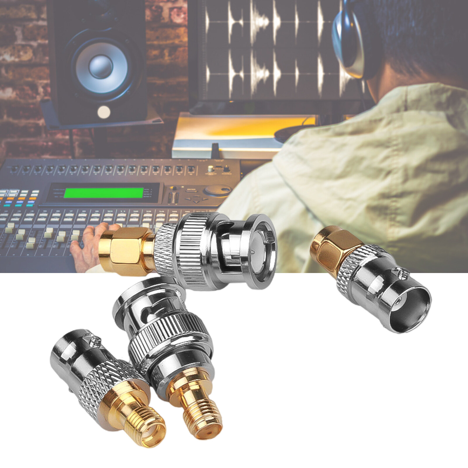 4Pcs Useful RF Connectors Sturdy Corrosion Resistance Lightweight SMA