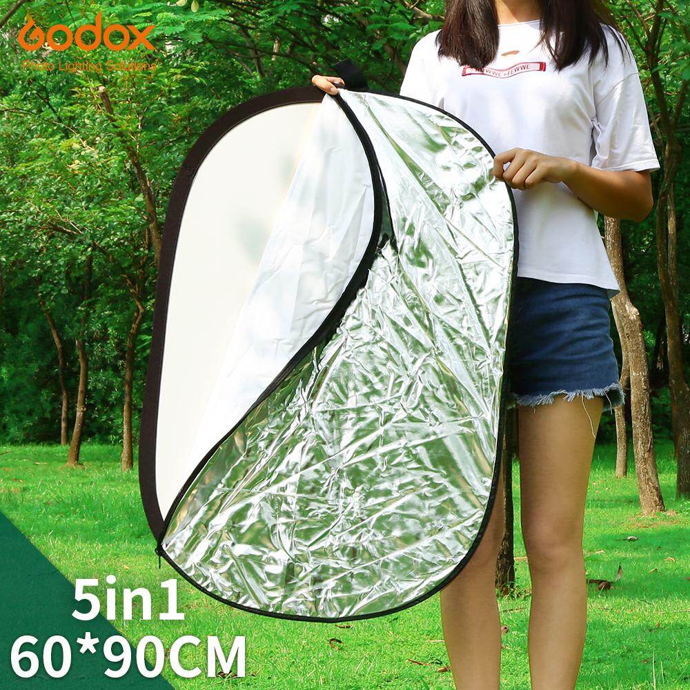 Godox 24 * 35 60 x 90cm 5 in 1 Portable Collapsible Light Oval Photography/Photo Reflector for Studio Flash Photography