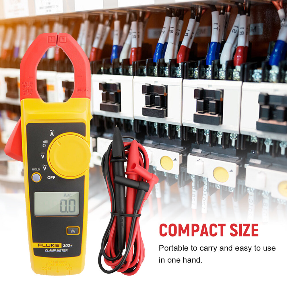 FLUKE F302+ Handheld Clamp Meter LCD Display Digital Clamp Multimeter Clamp Type Universal Meter