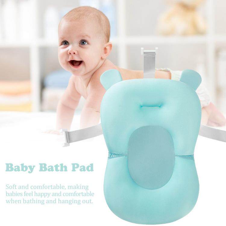 Baby Bath Pillow Soft Nonslip Baby Bath Mat Comfy Floating Bathing Pad ...