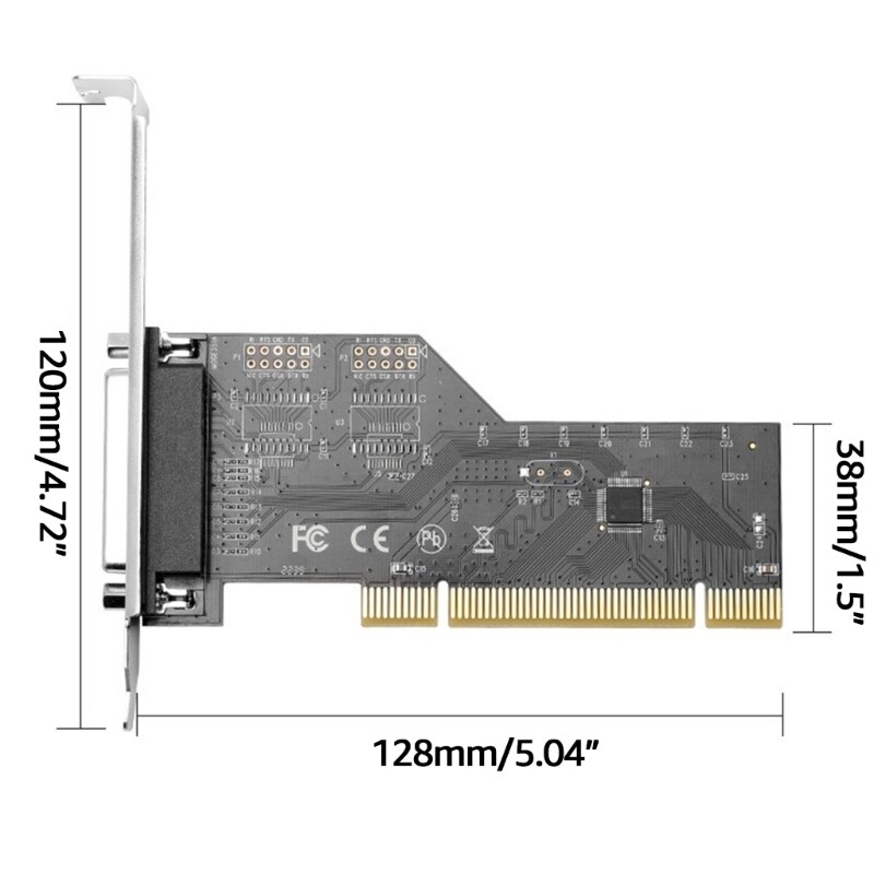 Pci Adapter Card PCI to Parallel 25Pin DB25 Printer Port Controller Expansion Card for Desktop Computer