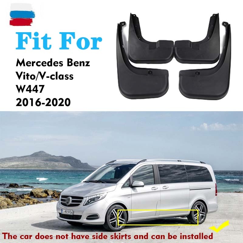 thumbnail image 2 of 4x Black Rubber Mud Flaps Mudguards For Mercedes A-Class W168 (1997-2004) Front & Rear 2 of 5