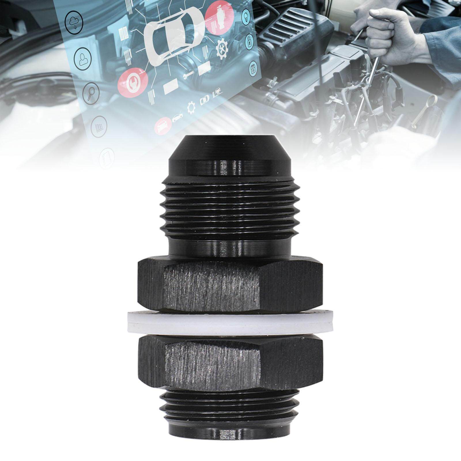 WDCOOL Male Flare Straight Fuel Cell Bulkhead Fittings สีดำสำหรับ Auto