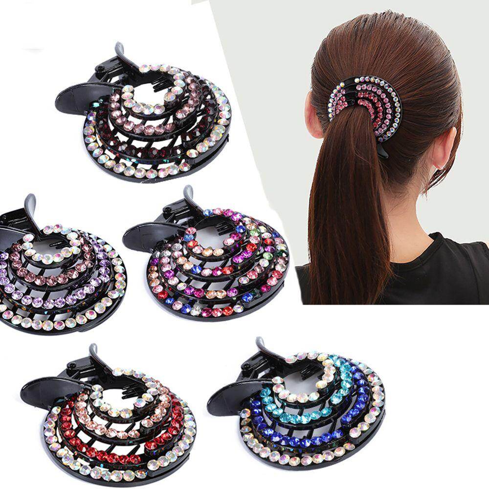 1 Fashion Rhinestone Bird Nest Hair Claw Hair Clips Ponytail