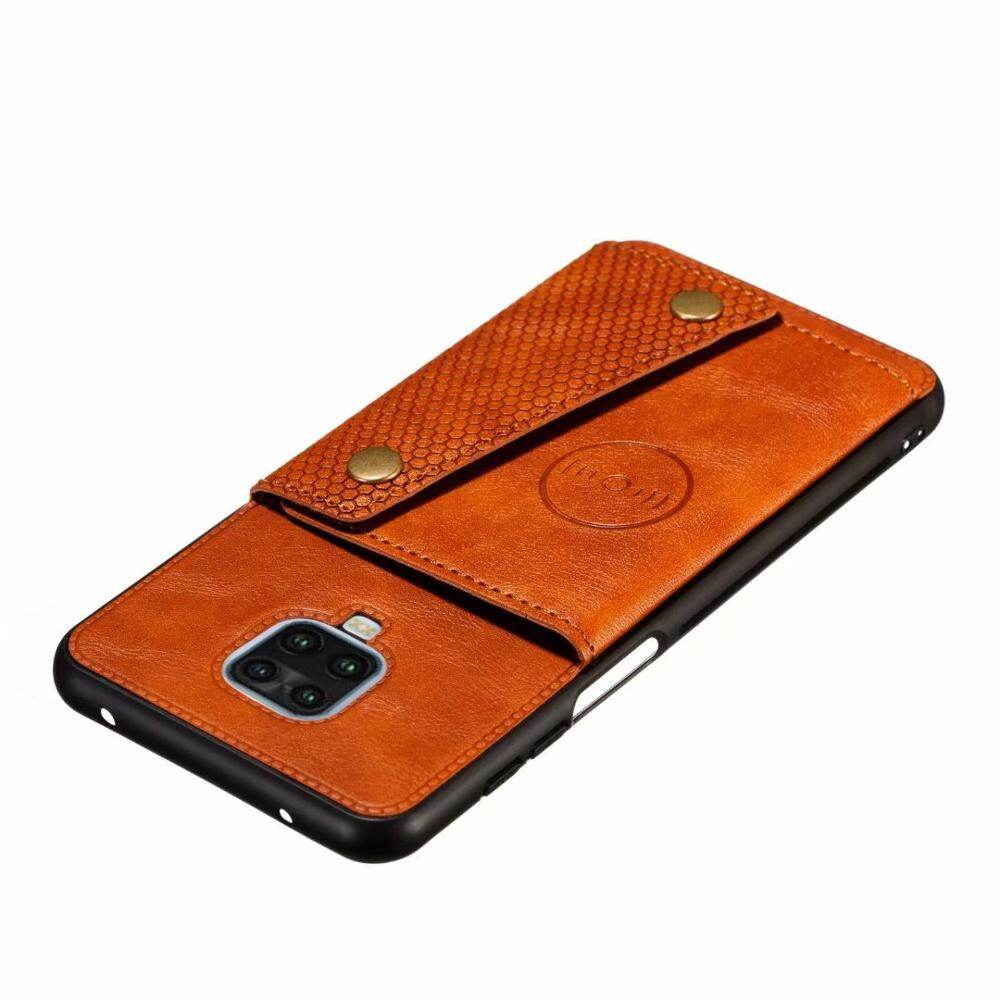 Ốp Lưng Cho Xiaomi Redmi Note 9S Note 9 Pro Max Đế Lật Từ Tính Bằng Da PU Cho Xe Hơi, Khe Cắm Thẻ Khóa Đôi Wallet Trường Hợp Che
