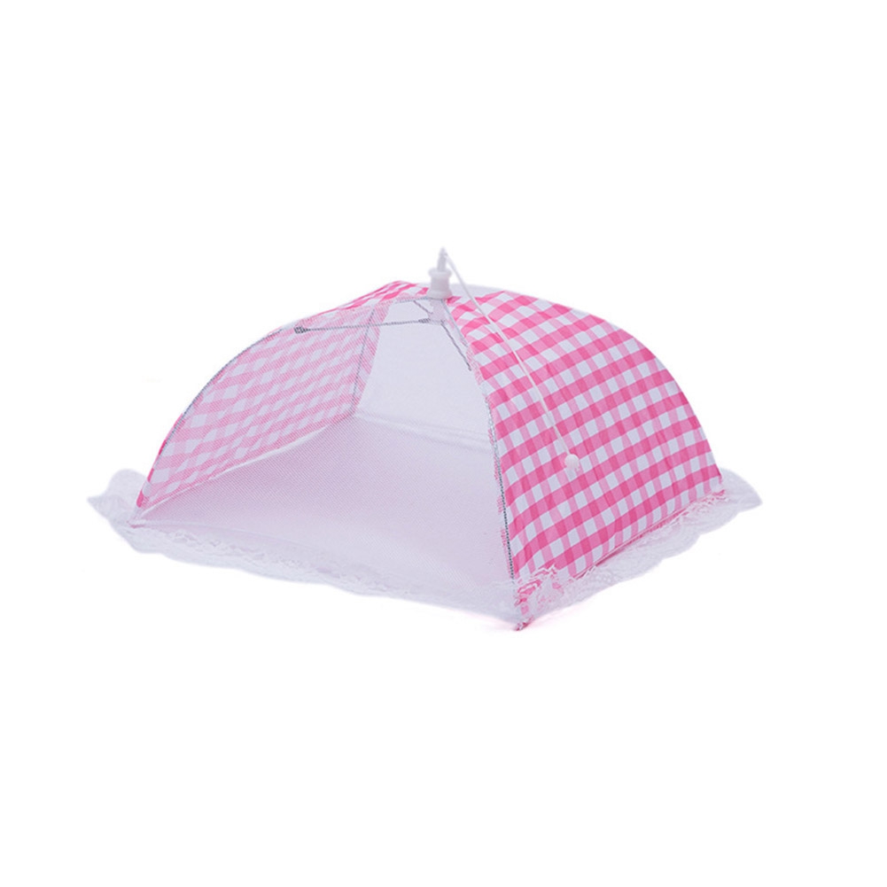 Terylin foldable square grid film dustproof table food cover anti-fly kitchen tools