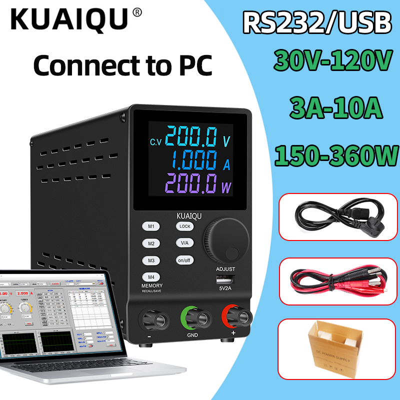 KUAIQU Usb RS232 variable power supply 200V 1A 14 Groups Of Memory ...