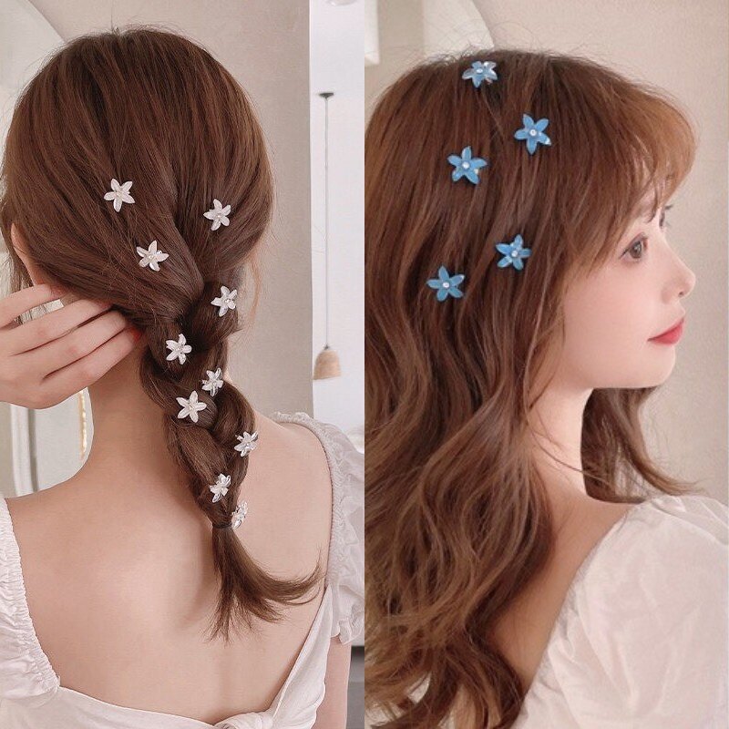 Korean Style Bangs Hairpin Small Flower Pattern