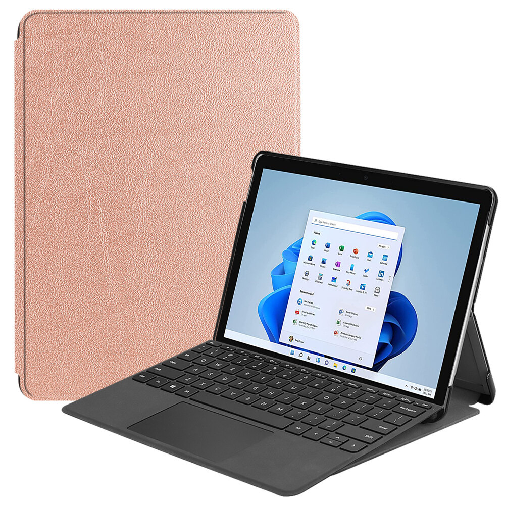 Màu Trơn Vỏ Máy Tính Bảng Cho Microsoft Surface Pro 8 Vỏ Ốp Da Cho Surface Pro 8 Vỏ Siêu Mỏng 13.0 Inch Ốp Lật Đứng Họa Tiết Điện Áp Gấp Làm Đôi