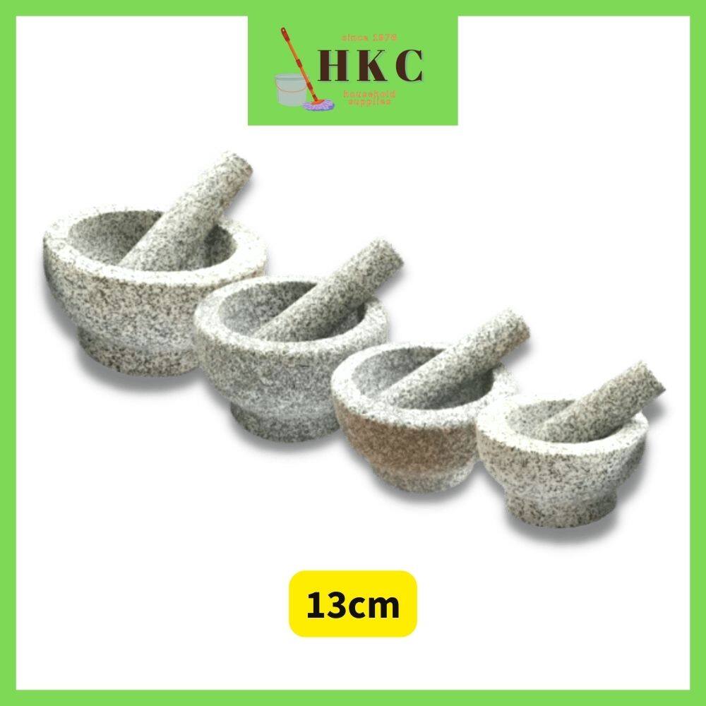 【Ready Stock Malaysia】Stone Mortar and Pestle Lesung Batu Guacamole Salsa Maker Batu Lesung