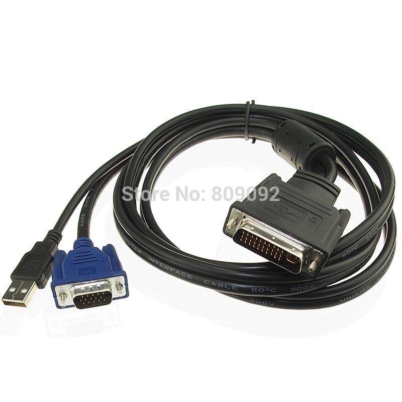 M1-DA DVI Mới (30 + 5) Cáp Kết Nối Bộ Chuyển Đổi Đầu Đực Sang Đầu Đực 15Pin VGA + USB, Cho Máy Tính Xách Tay Màn Hình LCD Máy Chiếu