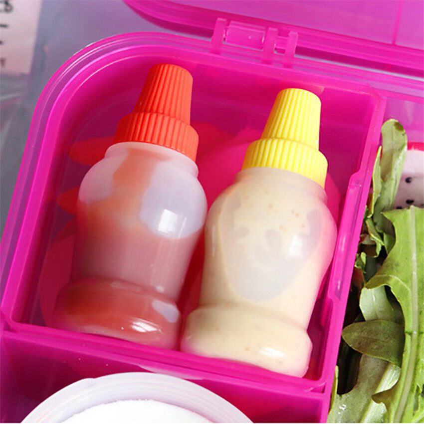 2 cái/bộ 25ml Mini cà chua Ketchup chai xách tay nhỏ Sauce container Salad Dressing container Pantry container cho Bento hộp