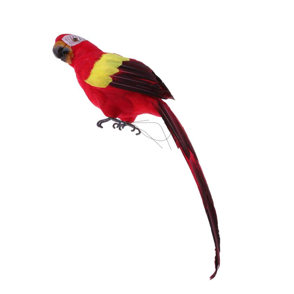 Foam Artificial Feathered Bird Cute Fake Bird Garden Home PARROT STATUE BLUE