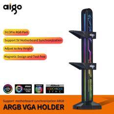Aigo Giá Đỡ Card Đồ Họa G01 Giá Đỡ 3 Chân 5V Aura Sync Argb VGA Với Cốc Hút Từ Tính Cho Vỏ Máy Tính Để Bàn