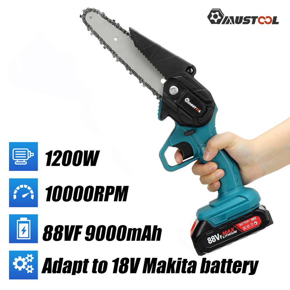 6 inch 88VF Cordless Chain Saw with battery Mini OneHand Chainsaw