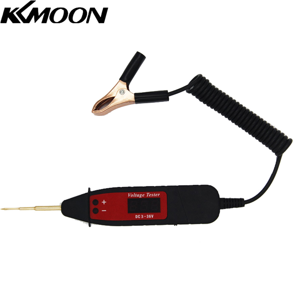 Bút kiểm tra điện áp 5-36v màn hình lcd kỹ thuật số đa năng cho xe hơi máy dò tester đèn led, công cụ chẩn đoán ô tô