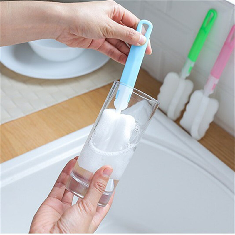 【Bảo Vệ Trang Nhã 】Dụng Cụ Vệ Sinh Rửa Nhà Bếp Tháo Rời Được, Bàn Chải Cốc Có Tay Cầm PP, Bàn Chải Rửa Cốc Có Thể Tháo Rời Bằng Nhựa