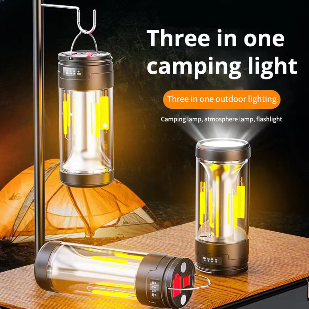 Multi-Function 4h led camping lantern waterproof USB rechargeable LED Flashlight lamp 4 light modes for power loss lamp outdoor Indoor