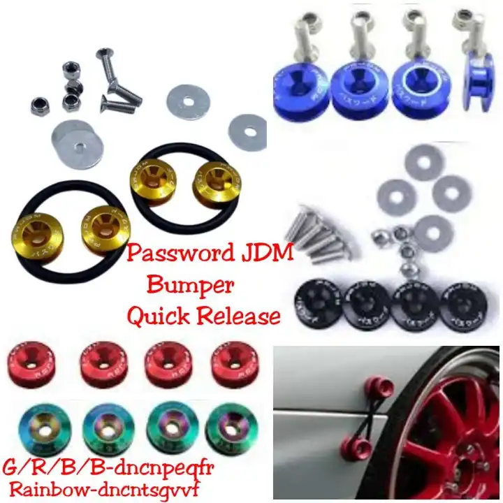 Password Jdm Quick Release Fasteners Kit Are Ideal For Front Bumpers Rear Bumpers And Trunk Car Hatch Lid Lazada
