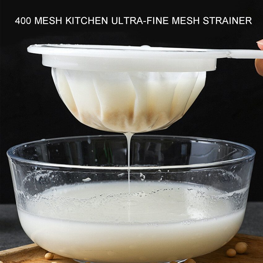 Lưới Lọc Nhà Bếp Siêu Mịn 400 Lưới, Muỗng Lọc Lưới Ni Lông Nhà Bếp Thích Hợp Cho Sữa Đậu Nành Cà Phê Sữa Chua