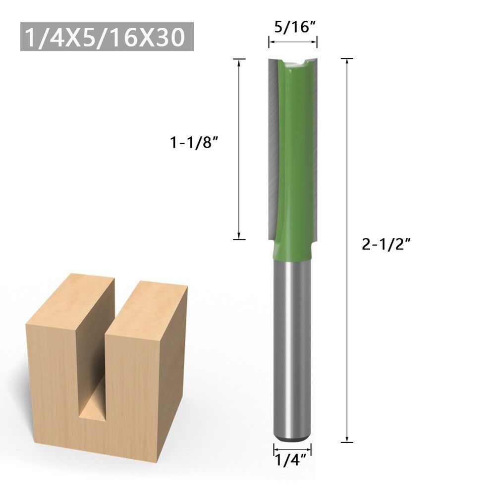 Double Flute Router Bit Drill For Wood Kit Set Single Flute Straight