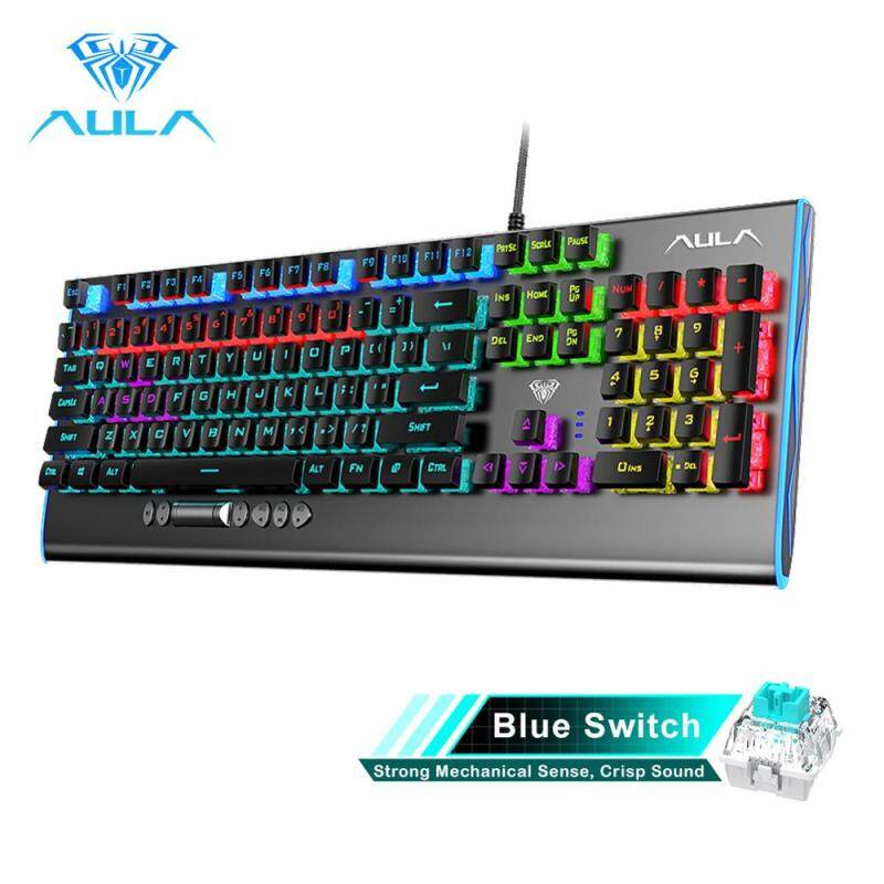 AULA F2099 Gamer Mechanical Keyboard Blue Brown Switch Mix Backlit Wired Gaming Keyboard Anti-ghosting for Game Tablet Desktop Singapore