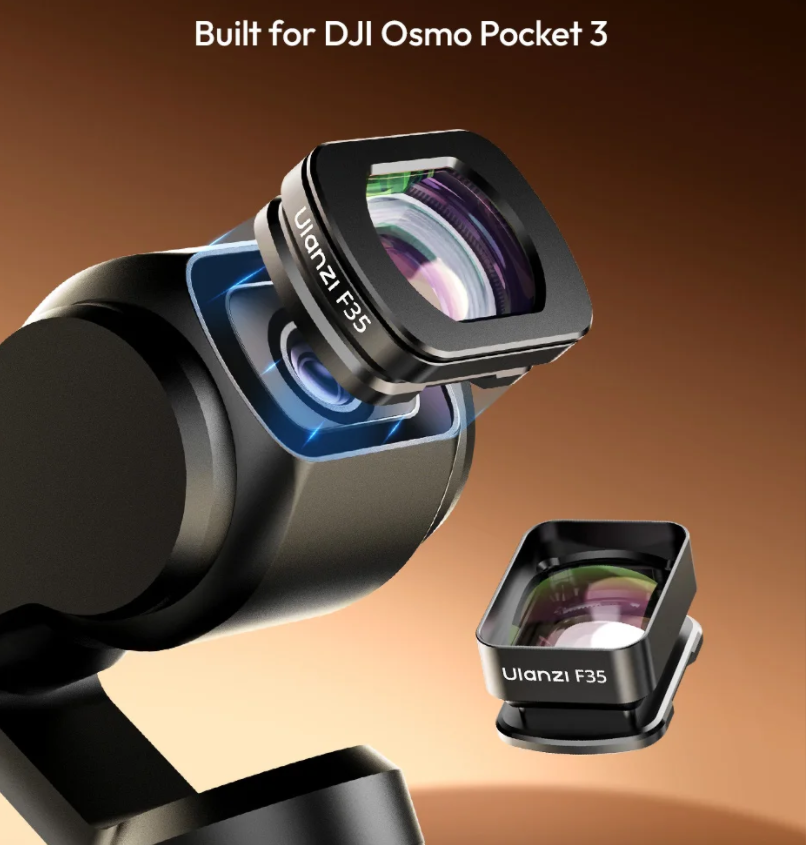 Ulanzi Dji Osmo Action Telephoto Lens Ulanzi F35 Pocket Wide-Angle