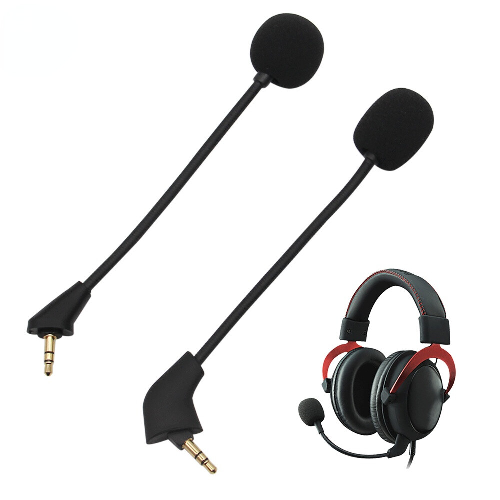 Replacement Game Mic 3.5mm Microphone for HyperX Cloud 2 II X Core Pro Silver Cloudx Alpha S Cloud9 9 C9 Gaming Headset