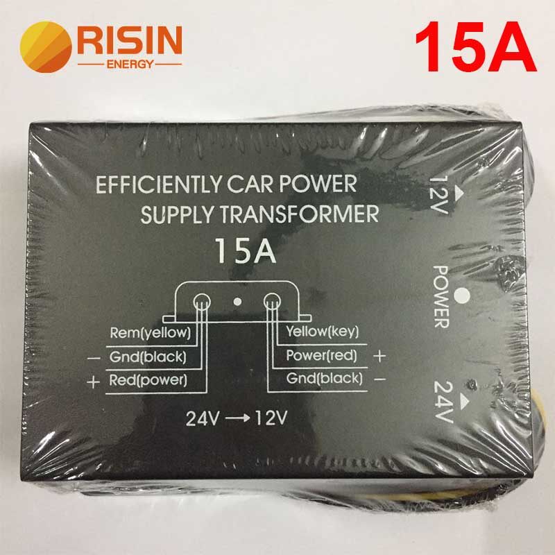 Car Power Step-down 24V to 12V 30A Car Power Transformer Truck High-power Audio Navigation Converter DC