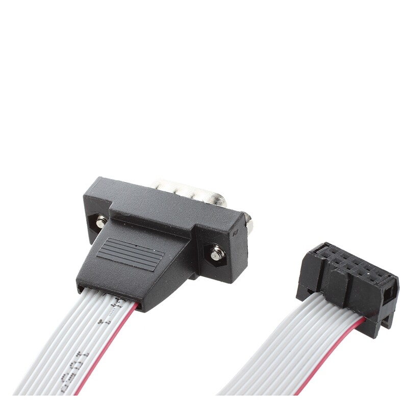 DB9 RS232 To 10 Pin Ribbon Cable Connector Adapter