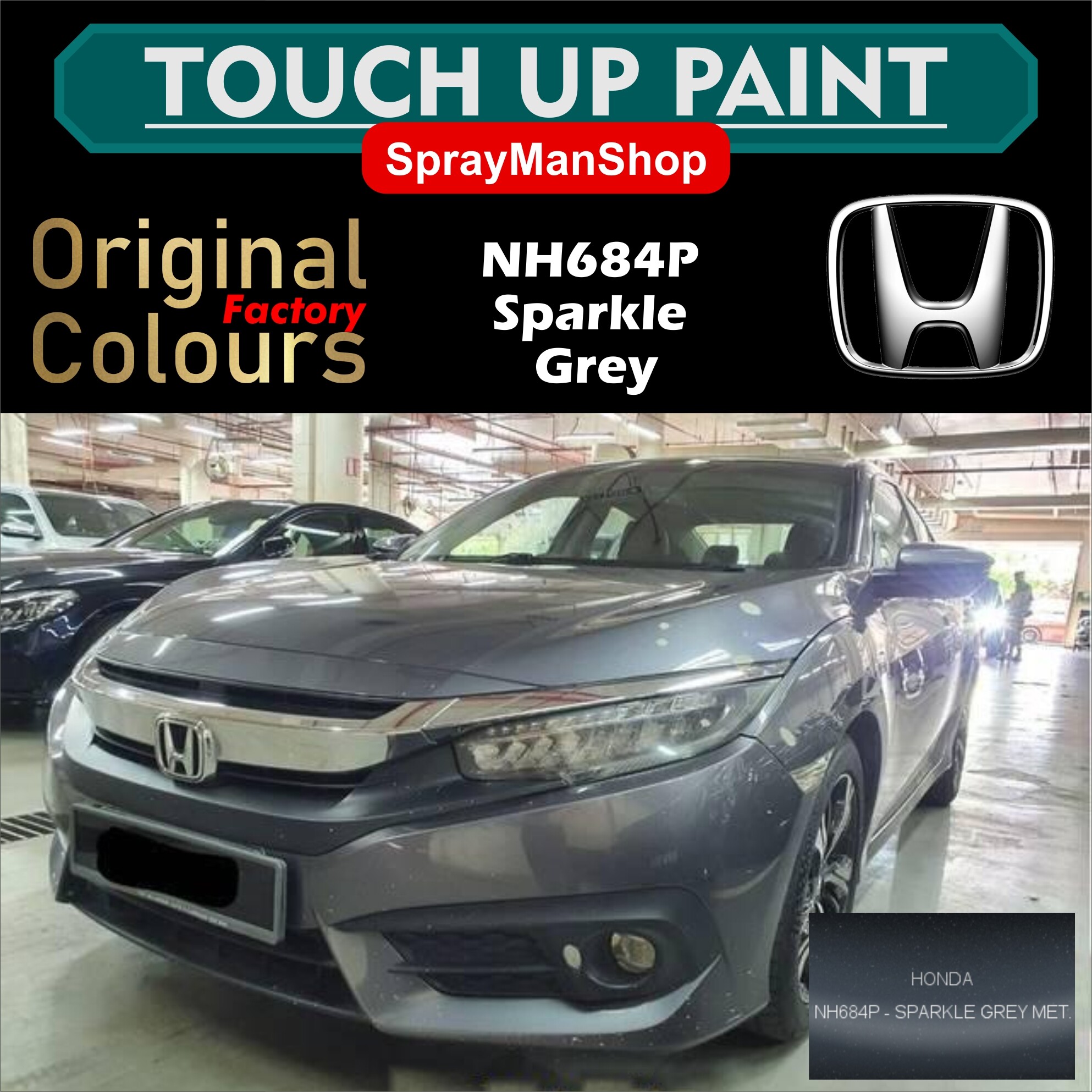 Honda Civic Touch Up Paint (UK) Lindal Aerosol Valve 400ml Spray Paint