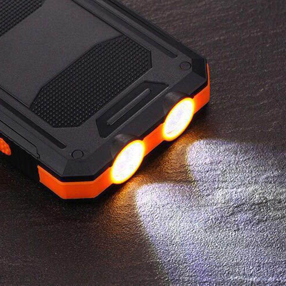 Dual USB DIY Solar Power Bank Case Kits Battery Charger External Box Flashlight